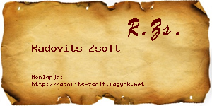 Radovits Zsolt névjegykártya
